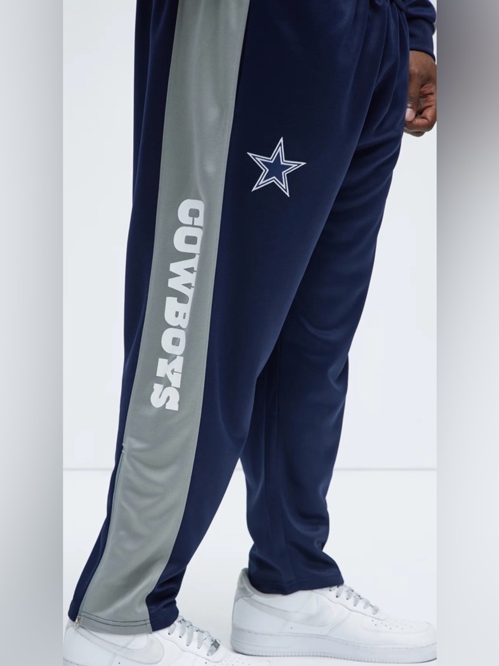 Dallas Cowboys Navy & Gray Track Pants with Star Logo - Picture 2 of 4